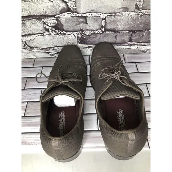 Mark Nason Dress Knit Oxford Gray Taupe Comfort Casual Walk Shoes Men Sz 12M US