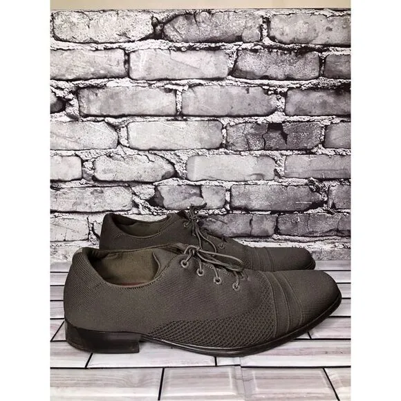 Mark Nason Dress Knit Oxford Gray Taupe Comfort Casual Walk Shoes Men Sz 12M US