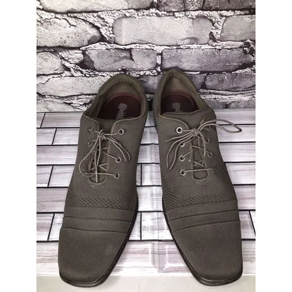 Mark Nason Dress Knit Oxford Gray Taupe Comfort Casual Walk Shoes Men Sz 12M US