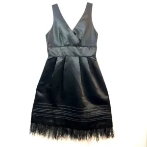 Max and Cleo feather trimmed Maralin Satin dress 6