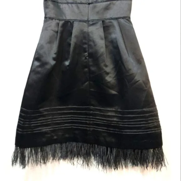 Max and Cleo feather trimmed Maralin Satin dress 6