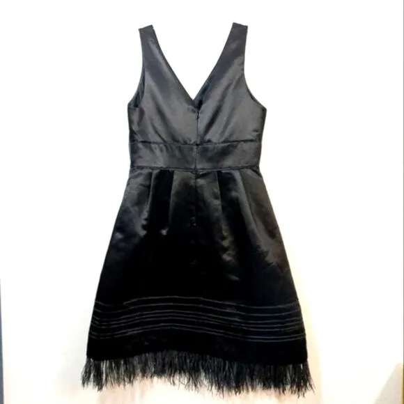 Max and Cleo feather trimmed Maralin Satin dress 6