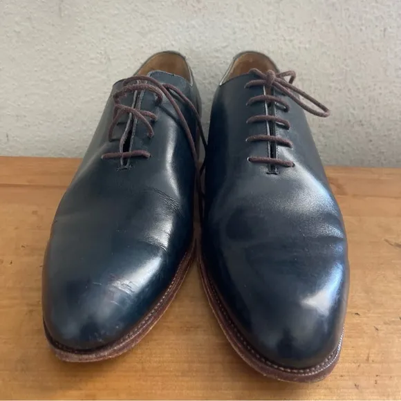 Meermin Mallorca Mens Black Calf Oxfords Dress Shoes Sz UK 8 US 9 101240