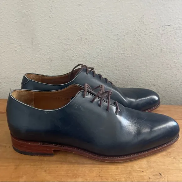 Meermin Mallorca Mens Black Calf Oxfords Dress Shoes Sz UK 8 US 9 101240