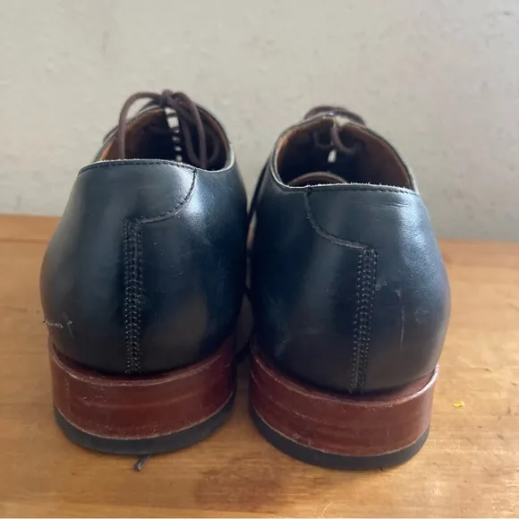 Meermin Mallorca Mens Black Calf Oxfords Dress Shoes Sz UK 8 US 9 101240