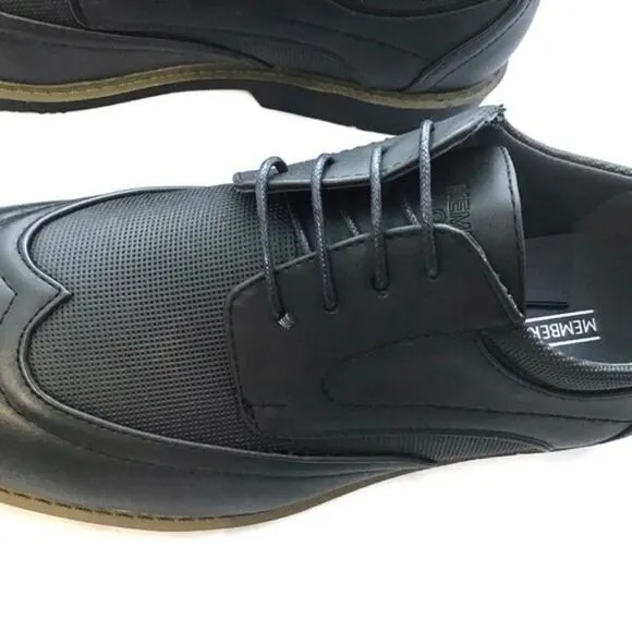 Members Only Wing Tip Oxfords Shoes Men's Dress Comfort Bedford Black 12 NWB