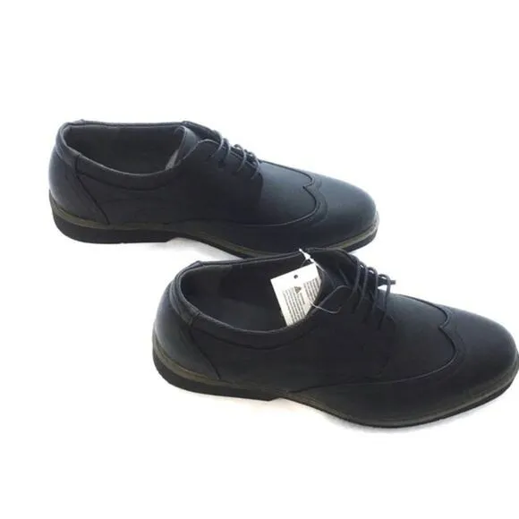 Members Only Wing Tip Oxfords Shoes Men's Dress Comfort Bedford Black 12 NWB