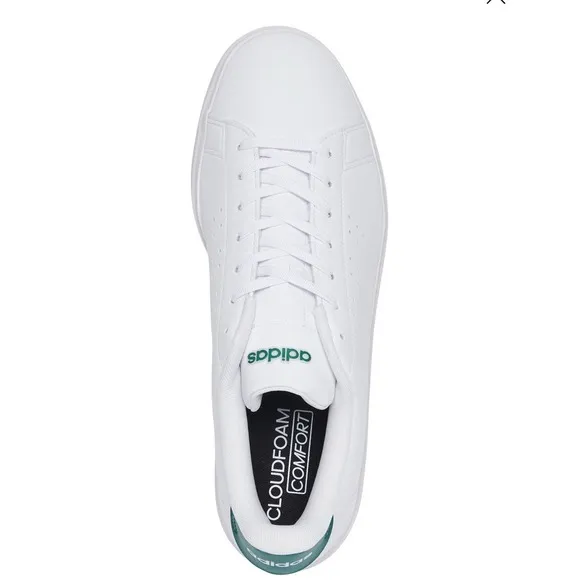 Mens Adidas Advantage Comfy Athletic White Green Shoes GZ5300 Size 10 New
