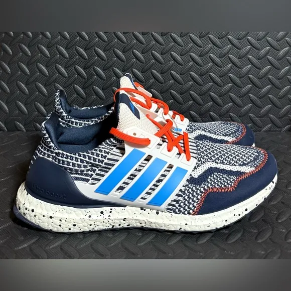 Mens Adidas Athletic Running Shoes Blue Orange Size 13