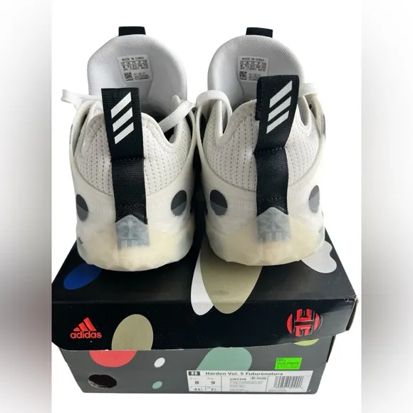 Mens Adidas Harden Vol. 5 Futurenatural Polka Dot Running Athletic Sneakers Sz 8