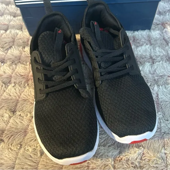 Men's Black and Red Athletic Shoes