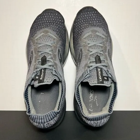 Mens BROOKS Levitate 2 Gray Athletic Shoes / Size 9
