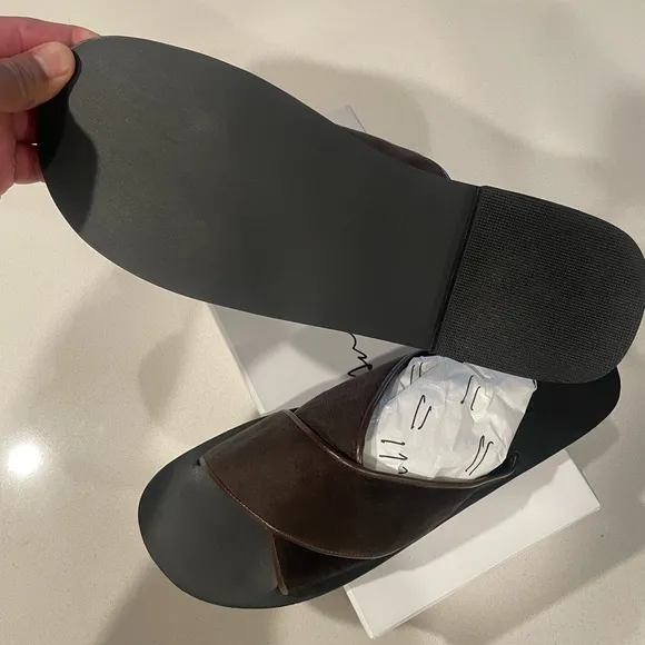 Men's Chocolate Brown Suede Sandals