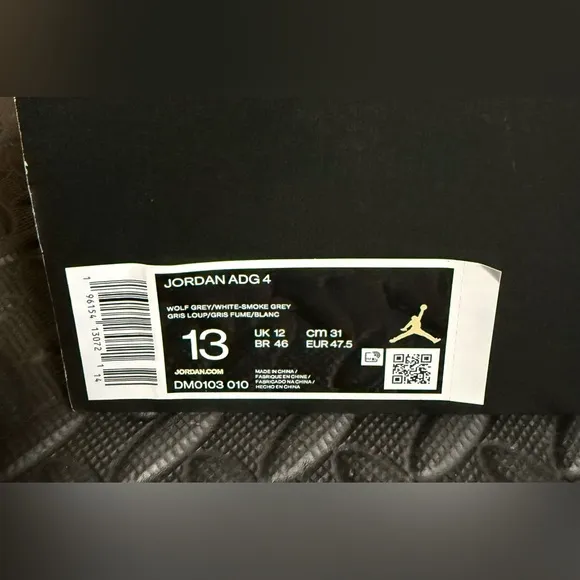Mens Jordan Athletic Golf Shoes Grey White Sizes