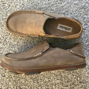 Mens OLUKAI Moloa Leather Slip On Shoes 9