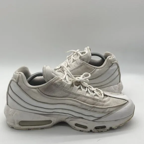 Mens Size 11 Nike Air Max 95 Essential White Athletic Running Shoes Sneakers