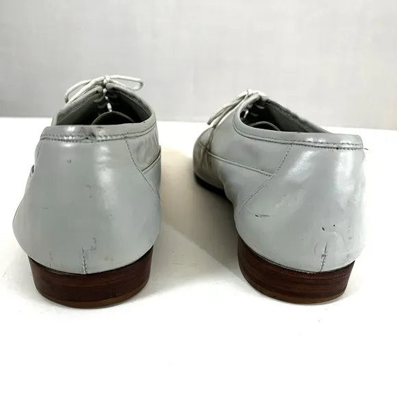 Men's VTG 1970s 1980s Grey Thom McAn Grey Gray Dress Shoes 12 D 70s 80s