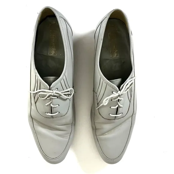 Men's VTG 1970s 1980s Grey Thom McAn Grey Gray Dress Shoes 12 D 70s 80s