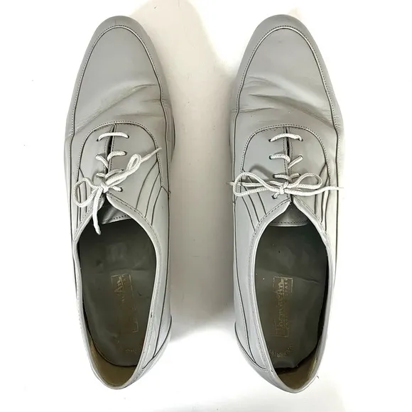 Men's VTG 1970s 1980s Grey Thom McAn Grey Gray Dress Shoes 12 D 70s 80s