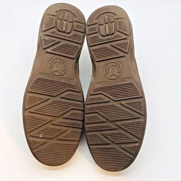 Mephisto Davy Slip On Loafer Men's 10 Brown Leather Air-Jet Hydro Protect Shoes