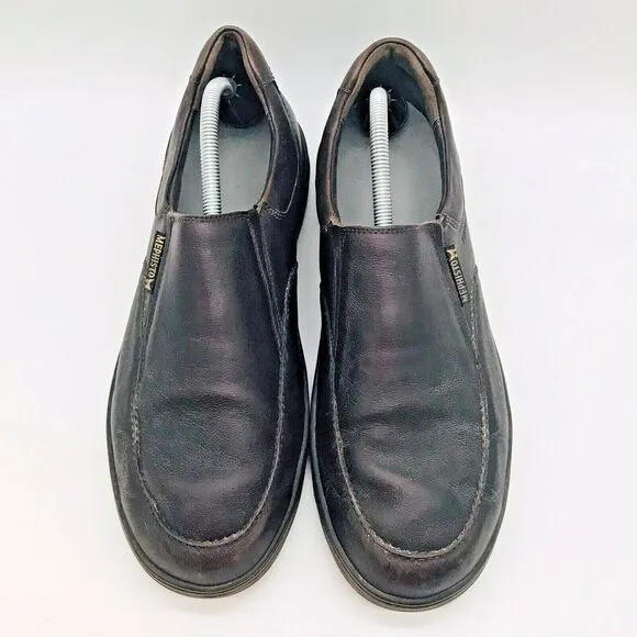 Mephisto Davy Slip On Loafer Men's 10 Brown Leather Air-Jet Hydro Protect Shoes