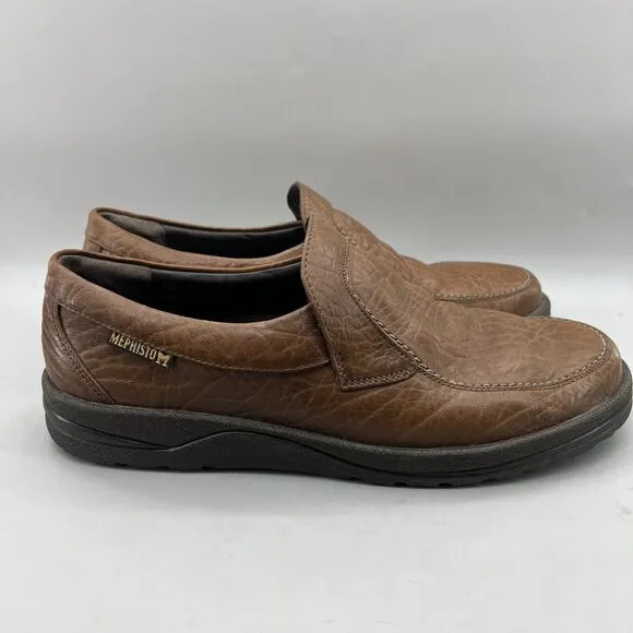 Mephisto Mallory Slip On Loafers Men's Size 10 Brown Leather Comfort Low Shoes