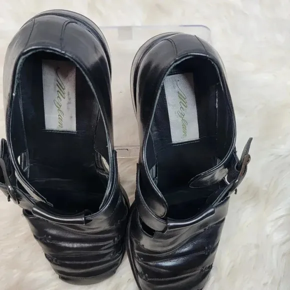 MEZLAN Diablo Mens 8.5 Black Leather Made In Spain Fisherman Sandals Dress Shoes