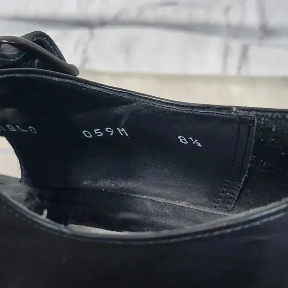 MEZLAN Diablo Mens 8.5 Black Leather Made In Spain Fisherman Sandals Dress Shoes
