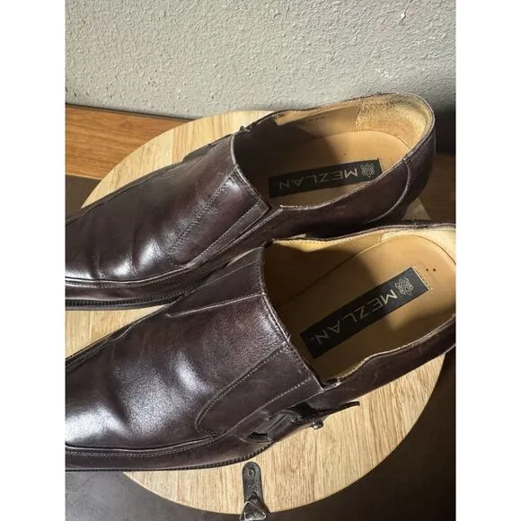 Mezlan Wing Tip Monk Strap Leather Dress Shoes Men's‎ 8M Cognac Vero Cuoio