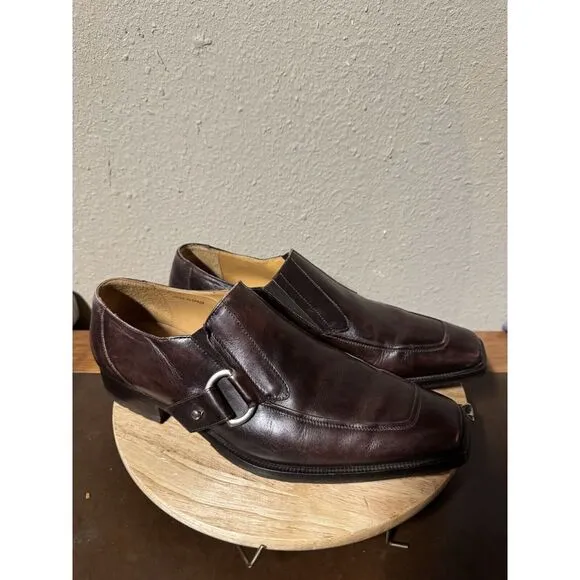 Mezlan Wing Tip Monk Strap Leather Dress Shoes Men's‎ 8M Cognac Vero Cuoio