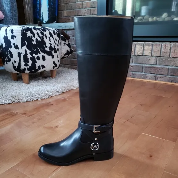 Michael Kors Black Preston Boots Size 5.5