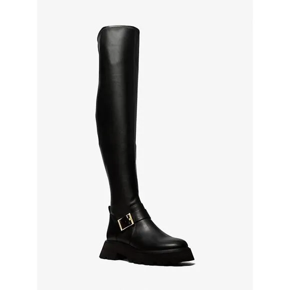 MICHAEL KORS EASTON 100% LEATHER OVER THE KNEE LUG BOOT NEW IN BOX. $345MSRP SZ6