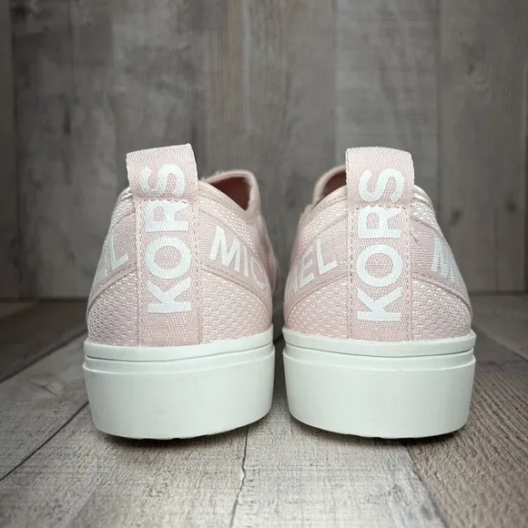 Michael Kors Girls Double Crosswalk Slip-On Sneakers Shoes GS Pink Size 5 Youth