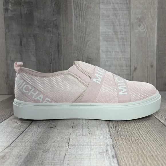 Michael Kors Girls Double Crosswalk Slip-On Sneakers Shoes GS Pink Size 5 Youth