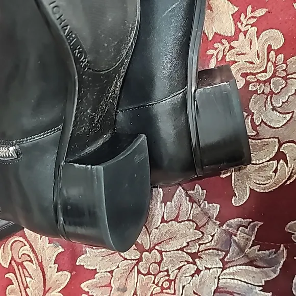 Michael Kors Heather Tall Black Leather Knee High Riding Boots 8