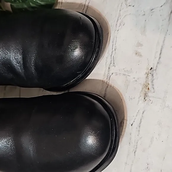 Michael Kors Heather Tall Black Leather Knee High Riding Boots 8