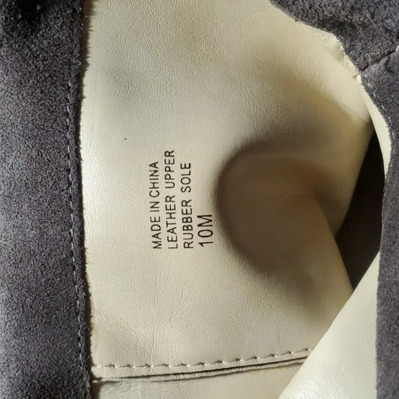 Michael Kors Size 10 Boots Knee High Grey Suede Leather Heel Platform Zipper