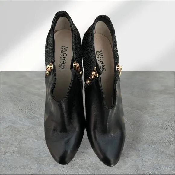 MICHAEL Michael Kors York Platform Black Ankle Booties - Sz 7.5