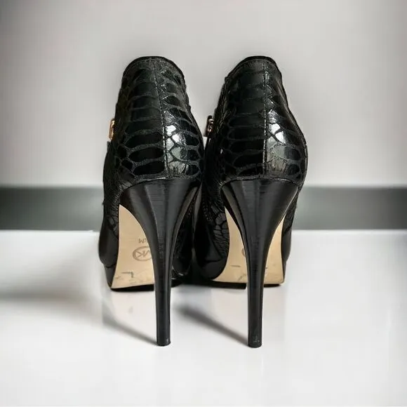 MICHAEL Michael Kors York Platform Black Ankle Booties - Sz 7.5