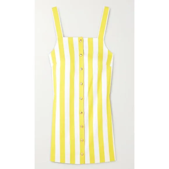 MIGUELINA  Pippa striped organic cotton-twill mini dress NWT Sz. XS