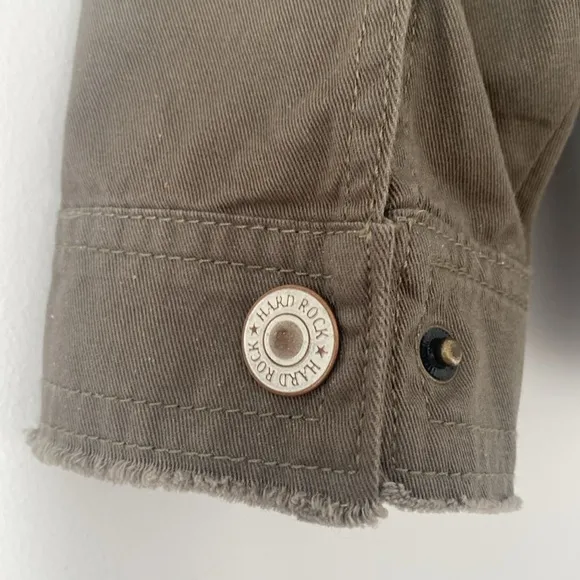 Military Style Army Green Snap Button Jacket - NWOT