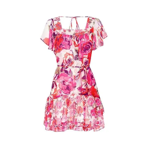 MISA Los Angeles Kasey Coming in Roses Flirty Romantic Flowy Dress NWT M $330
