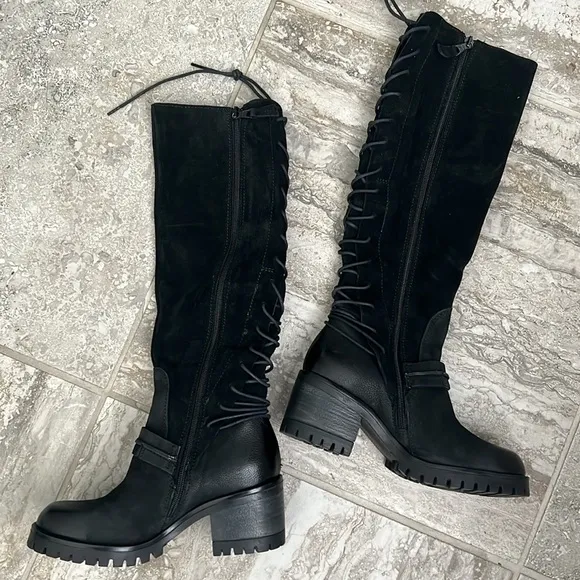 Miz Mooz Mayer Knee High Boots in Black, Size 36 New w/o Box