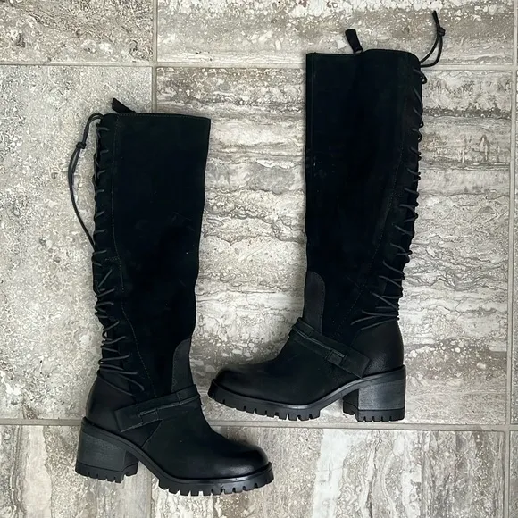 Miz Mooz Mayer Knee High Boots in Black, Size 36 New w/o Box