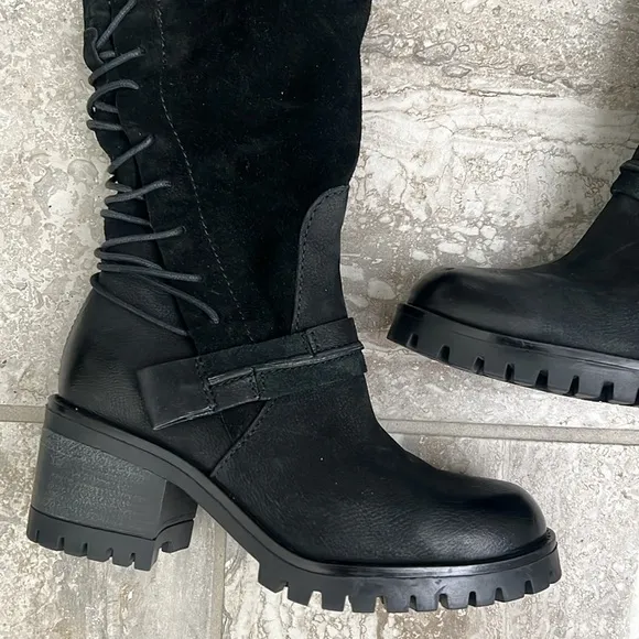Miz Mooz Mayer Knee High Boots in Black, Size 36 New w/o Box