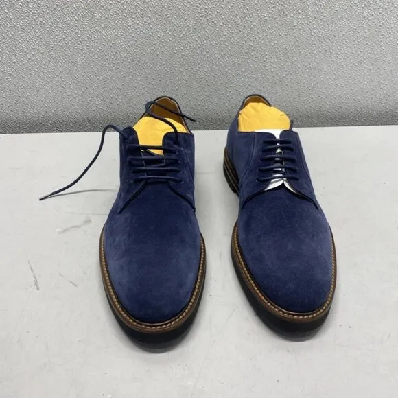 MNEW TOD’s Derby Lace-Up Casual Shoes – Size 7 – Blue Suede – New Without Box
