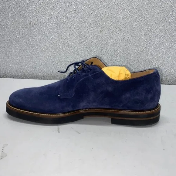 MNEW TOD’s Derby Lace-Up Casual Shoes – Size 7 – Blue Suede – New Without Box