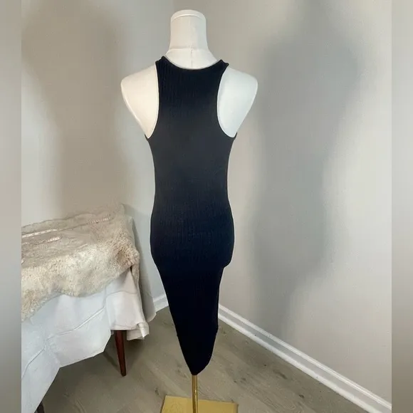Monrow Bodycon Ribbed Midi Tank Dress