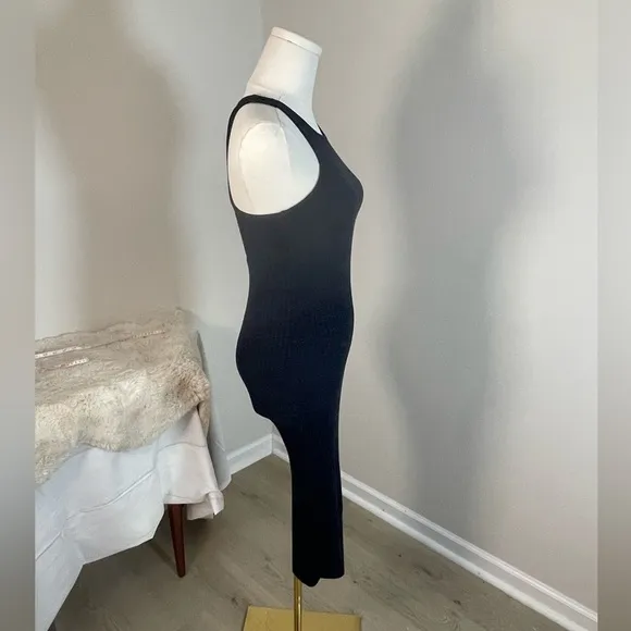 Monrow Bodycon Ribbed Midi Tank Dress
