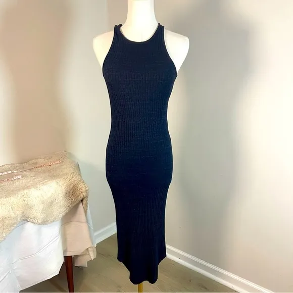 Monrow Bodycon Ribbed Midi Tank Dress